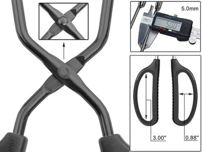 HINMAY Stainless Steel Scissor Tongs 12" and 16" Set - Image 3