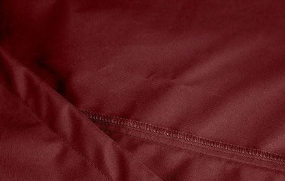 Eevelle Meridian Patio Oval Table Set Cover with Marine Grade Fabric - Outdoor Table Cover - Furniture Set Covers for Dining Table - Easy to Install - (30"H x 122"L x 78"W, Burgundy)
