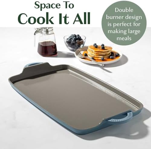 Goodful All-in-One Double Burner Griddle, Ceramic Nonstick, Durable Cast - Image 3