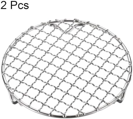HARFINGTON 2pcs Round Cooking Rack 5.9-inch 201 Stainless Steel Cross Wire - Image 3