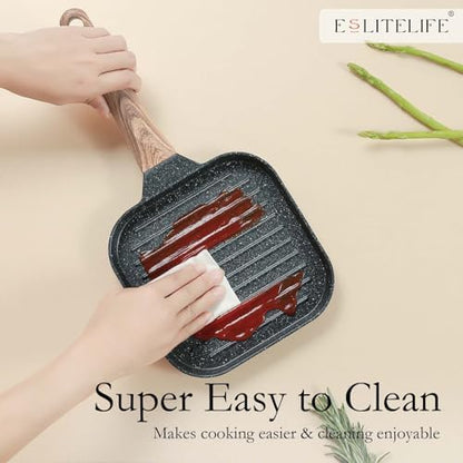 ESLITE LIFE 7 Inch Nonstick Small Grill Pan - Image 6