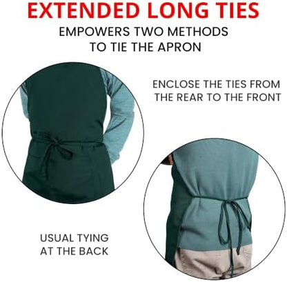 Utopia Kitchen Bib Aprons 2 Pack Adjustable - Image 6