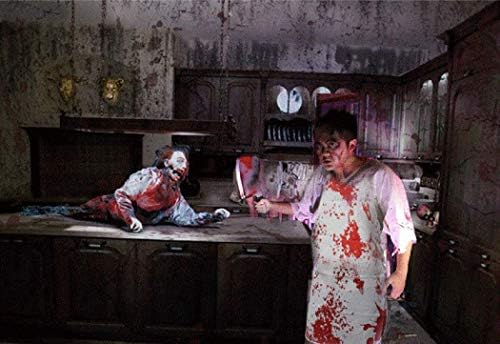 Halloween Bloody Apron, Printed Scary Blood Splattered Murder Halloween Theme - Image 3