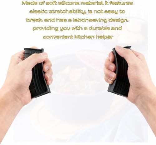 4 Pcs Silicone Assist Hot Pan Handle Holder, Hot Skillet Handle Covers - Image 5
