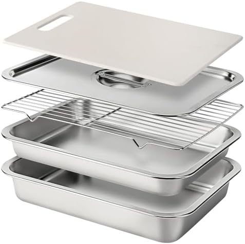Grill Prep and Carry System, Large Stainless Steel Food Prep Tray by Unknown