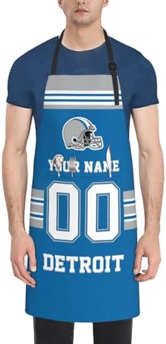 Personalized Football Style Aprons Add Name and Number Kitchen Aprons Work - Image 2