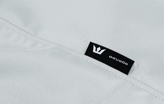Eevelle Meridian Patio Oval Table Set Cover with Marine Grade Fabric - Outdoor Table Cover - Furniture Set Covers for Dining Table - Easy to Install - (25.5" H x 88" L x 58" W, Silver)