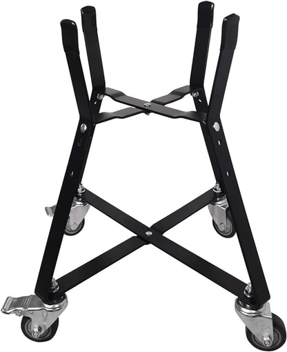 Rolling Cart for Kamado Joe Junior 13.5" Grill Stand for Kamado Joe Accessories, Rolling Nest with Heavy Duty Locking Caster Wheels Powder Coated Steel for Smoker Kamado Grill Stand Black