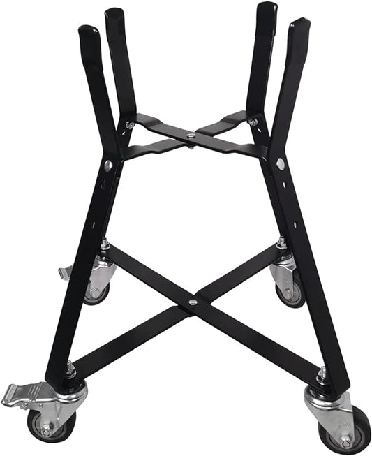 Rolling Cart for Kamado Joe Junior 13.5" Grill Stand for Kamado Joe Accessories, Rolling Nest with Heavy Duty Locking Caster Wheels Powder Coated Steel for Smoker Kamado Grill Stand Black