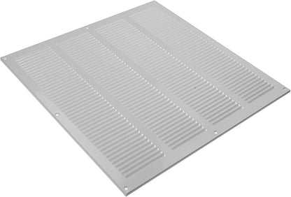 Repa Market Air Vent Cover 16x16 Inch (Outer Dimensions) White Galvanized Steel Louvered Grill Cover with Mesh Screen/Wall or Ceiling Vent/HVAC Register for Indoor and Outdoor Ventilation