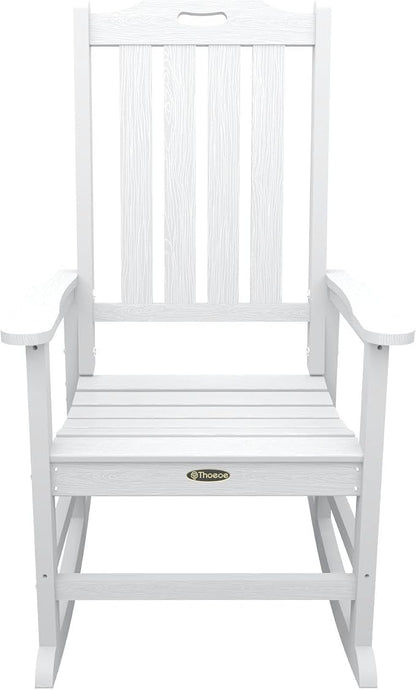 THOEOE Outdoor Rocking Chairs, Oversized Patio Rocking Chair | HDPE Outdoor - Image 8