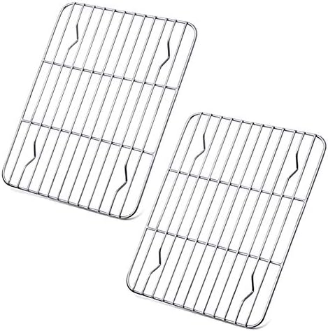 P&P CHEF 9.7" x 7.3" Cooling Baking Wire Racks Pack of 2 by PPCHEF