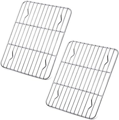 P&P CHEF 9.7" x 7.3" Cooling Baking Wire Racks Pack of 2 by PPCHEF