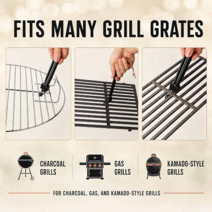 8.5-Inch Cast Iron Grill Grate Lifter Tool - Image 4