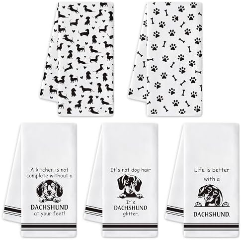R HORSE Dachshund Kitchen Dish Towel by RHORSE