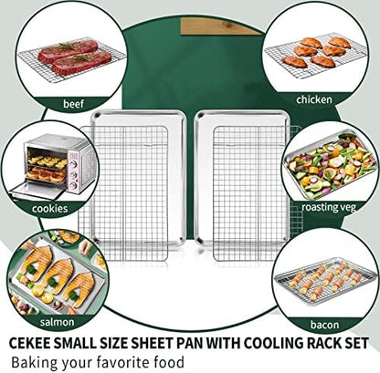 CEKEE 4 PCs Small Baking Sheet - Image 5