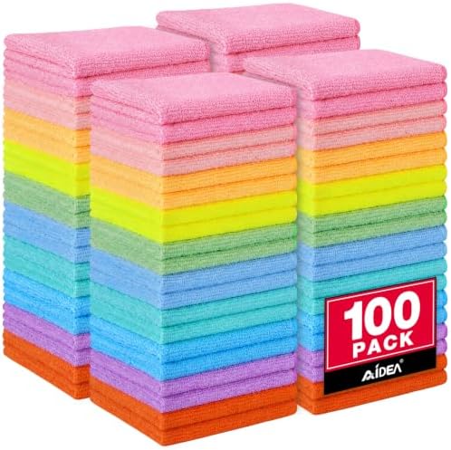 AIDEA Microfiber Cleaning Cloth, Cleaning Rags, 11.5"×11.5" by AIDEAHOME