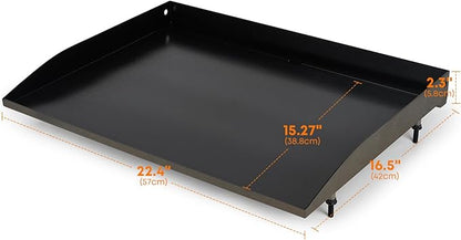 Stanbroil 22 Inch Flat Top Griddle Replacement Top for Blackstone 22" Tabletop Griddle Station, Ceramic Coated Steel Griddle Top Replacement, Black