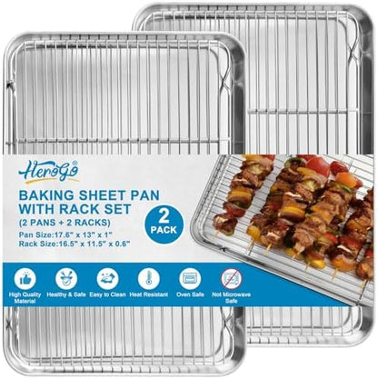 Herogo Stainless Steel Half Sheet Baking Pan by Herogo