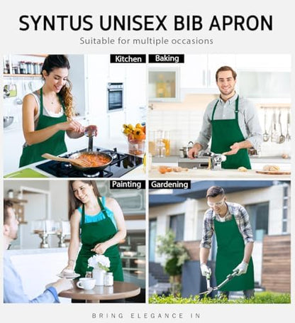 Syntus Apron for Men Women, Adjustable Cooking Kitchen Apron - Image 5
