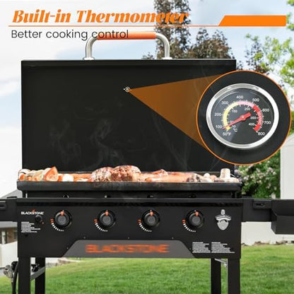 Hinged Lid with Thermometer for Blackstone 36" Griddle Cover 1554 1565 1560 - Image 3