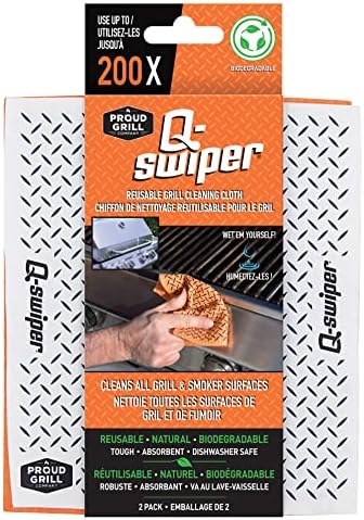 Proud Grill Q-Swiper Eco-Friendly Reusable Grill Cleaning Cloth, 2 Pack by ProudGrillCompany