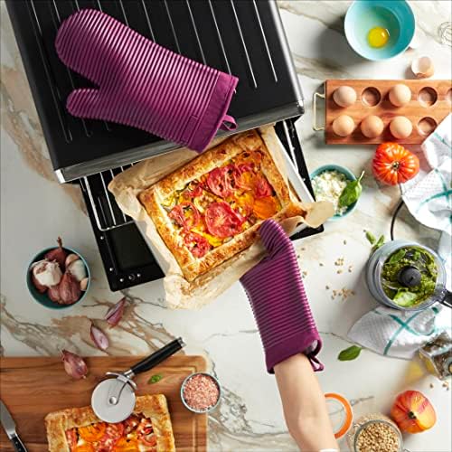 KITCHENAID Ribbed Soft Silicone Oven Mitt 2-Pack Set - Image 3