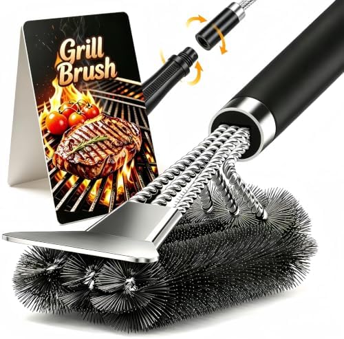 Grill Brush and Scraper, Extra Strong BBQ Grill Cleaning Brush Kit, Safe Wire by Unknown