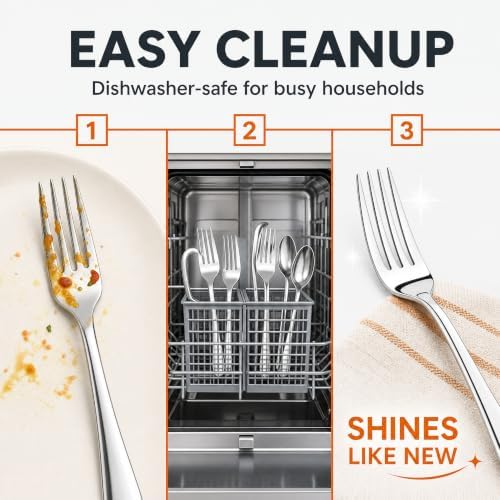 NICE KITCHEN 24 Pieces Dinner Forks Set, Stainless Steel Dinner Fork - Image 6