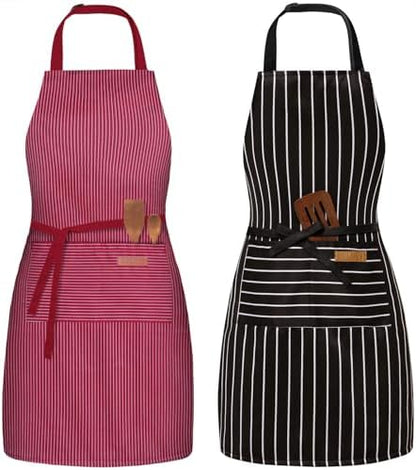 BeLuyi 2 Pack Adjustable Bib Apron by BELUYI