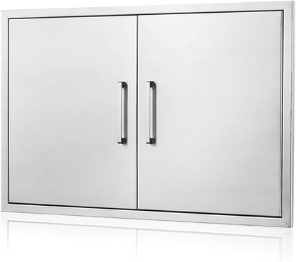 Outdoor Kitchen Door, Outdoor Kitchen Access Door, Stainless Steel BBQ Double Door, Available for Outdoor Kitchen Island or Outdoor Kitchen., 30''Wx23''H