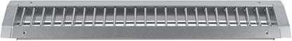 Repa Market 21" x 3" Inch Air Grille for Round Spiral Ducts - Adjustable Double Louvre Blade - Galvanized Ventilation Cover - Side Fit Round Surface Canal Ducting from 7" to 15.75" Inches