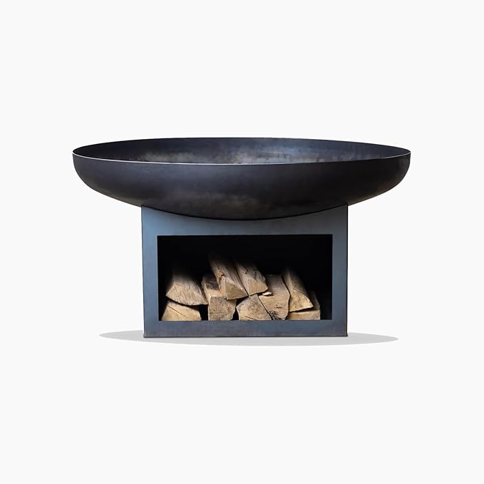Fire Pit Bighorn 31.5" Outdoor Fire Bowl, Steel Firepit for Patio, Backyard & Garden (31.5" Bighorn)