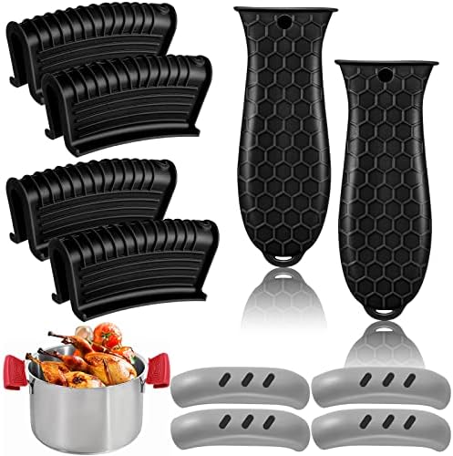 10pcs Cast Iron Handle Cover, Silicone Hot Handle Holder, Heat Resistant Cast by WhistenFla