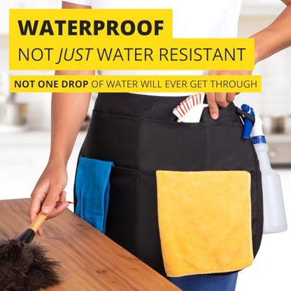 Waterproof Cleaning Apron for Housekeeping, 5-Pocket Caddy Belt - Image 5