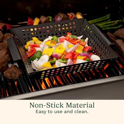 Cuisinart 11" x 11" Non-Stick Grill Wok, Perforated BBQ Grill Basket - Image 5