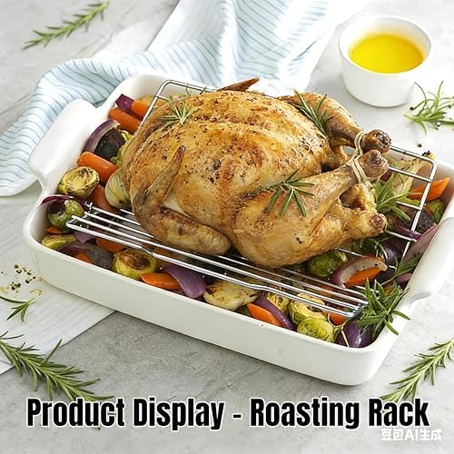 Stainless Steel Adjustable Foldable Broiling Rack - Image 3