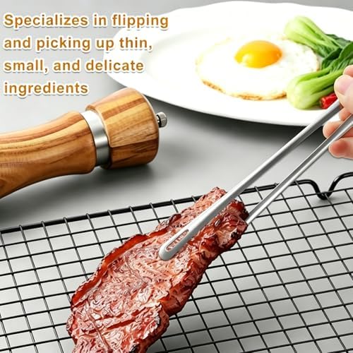 Waziaqoc 2 Pack 11 Inch Kitchen Cooking Tweezers, Stainless Steel Tweezers Tongs - Image 4