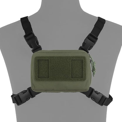 FoldPanel Tactical Chest Vest Pouch Set, Chest Rig Phone Mount as 4.7-6.7" Phone Plate Carrier Accessory with Pouch Cover