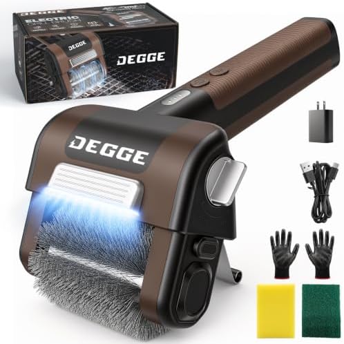 DEGGE Electric Grill Brush, Cordless BBQ Grill Cleaner by DEGGE