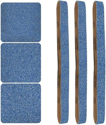1x42 Inch Sanding Belts 12 Pcs 3 Grits Sizes Heavy Duty Belt Sander Zirconia by Aolabela