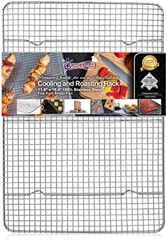KITCHENATICS Half Sheet Wire Rack Rust Free Even Airflow 11.8 x 16.9 Inches by KITCHENATICS