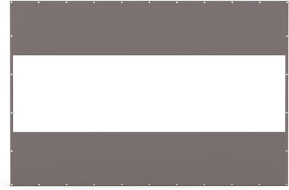 Domi Heavy Duty Outdoor Clear Panel Curtain, 18 oz Waterproof PVC Polyester Curtain, Weather Resistant & Tearproof for Patios, Gazebos, Pergolas, Privacy Screen (8'H x 12'W, Gray)