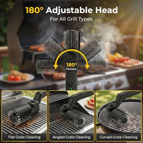 Upgraded Electric Grill Brush, Cordless Rechargeable Grill Cleaning Brush - Image 3