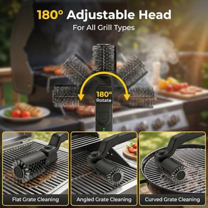 Upgraded Electric Grill Brush, Cordless Rechargeable Grill Cleaning Brush - Image 3