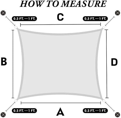 Custom Size Order to Make Sun Shade Sail Rectangle UPF50 Canopy Mesh Fabric UV - Image 7