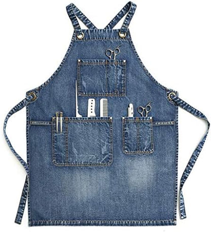 Jeanerlor Denim Hair Stylist Apron by Jeanerlor