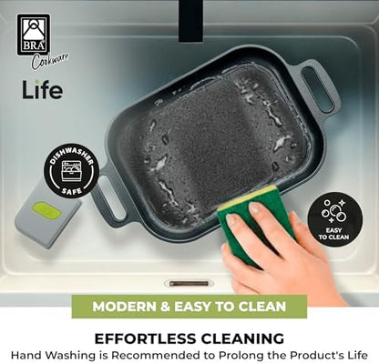 BRA COOKWARE Life Ceramic Nonstick Grill | 12.6x9.4 Inches Aluminum Griddle - Image 7