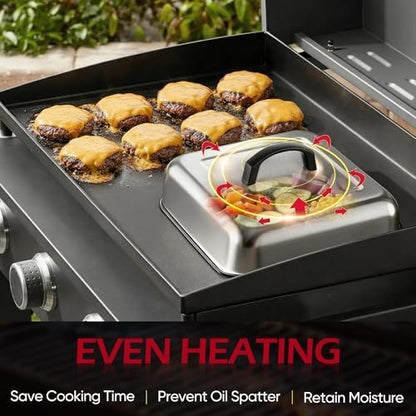 Joyfair Griddle Basting Cover 2 Pack, 10” Melting Dome Barbecue Tool Sets - Image 4