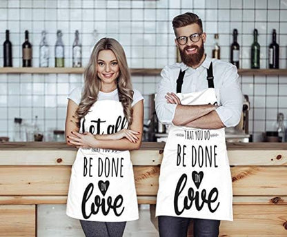 EKOBLA Let All That You Do Be Done In Love Aprons Motivational Bible Quote - Image 4